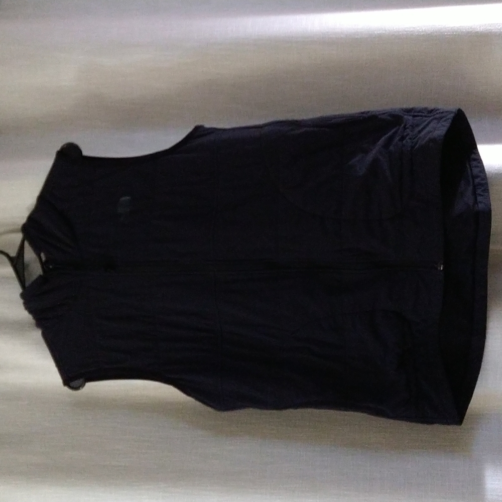 North face black vest with hood